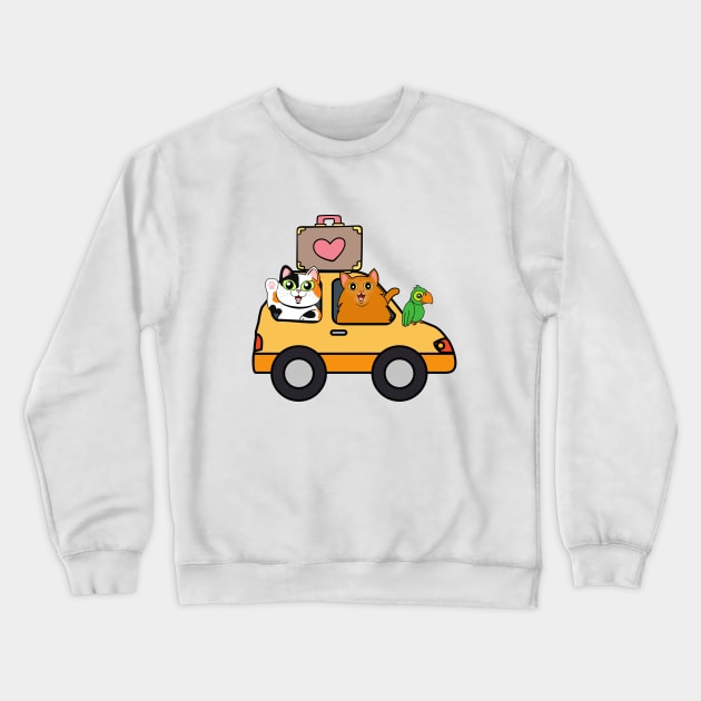 Life is Better with Friends | Roadtrip Crewneck Sweatshirt by leBoosh-Designs